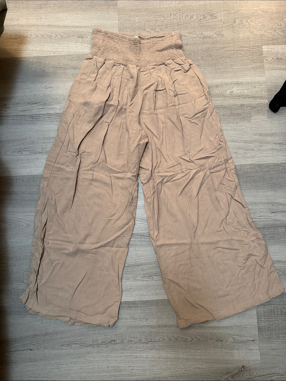 Linen Blend Flowy Pants Size Small